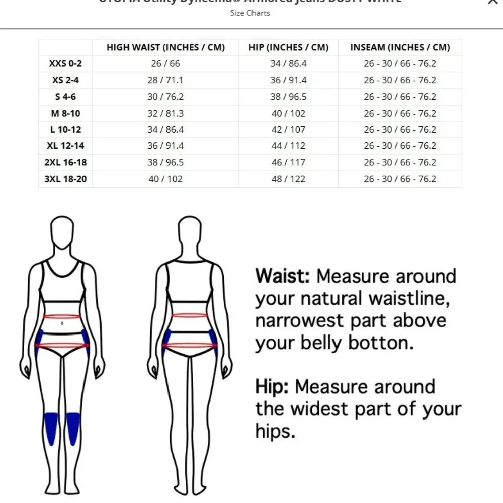 Stellar Moto Brand Utopia Utility Dyneema Riding Jeans  2X 16-18 - Picture 5 of 10